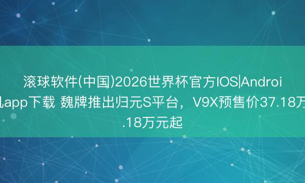 滚球软件(中国)2026世界杯官方IOS|Android手机app下载 魏牌推出归元S平台，V9X预售价37.18万元起